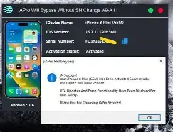 iAPro Activator A12-A13 iPhone 11 Passcode-disabled Bypass with Signal iOS 15 up to 26.5.2+ Supported ✅